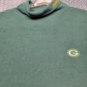 VTG Lee Sport Green Bay Packers Turtleneck Long Sleeve Shirt Men's XXL Green NFL